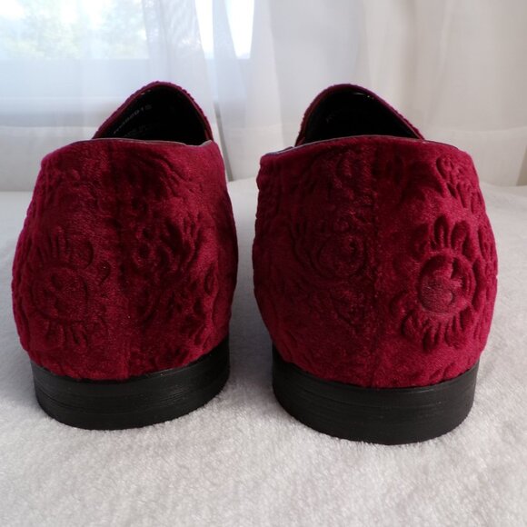 Robert Graham Velvet Skull Embossed Loafer, Comfortable Casual Sonoma Wine NIB main image 12